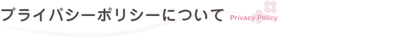 プライバシーポリシーについて